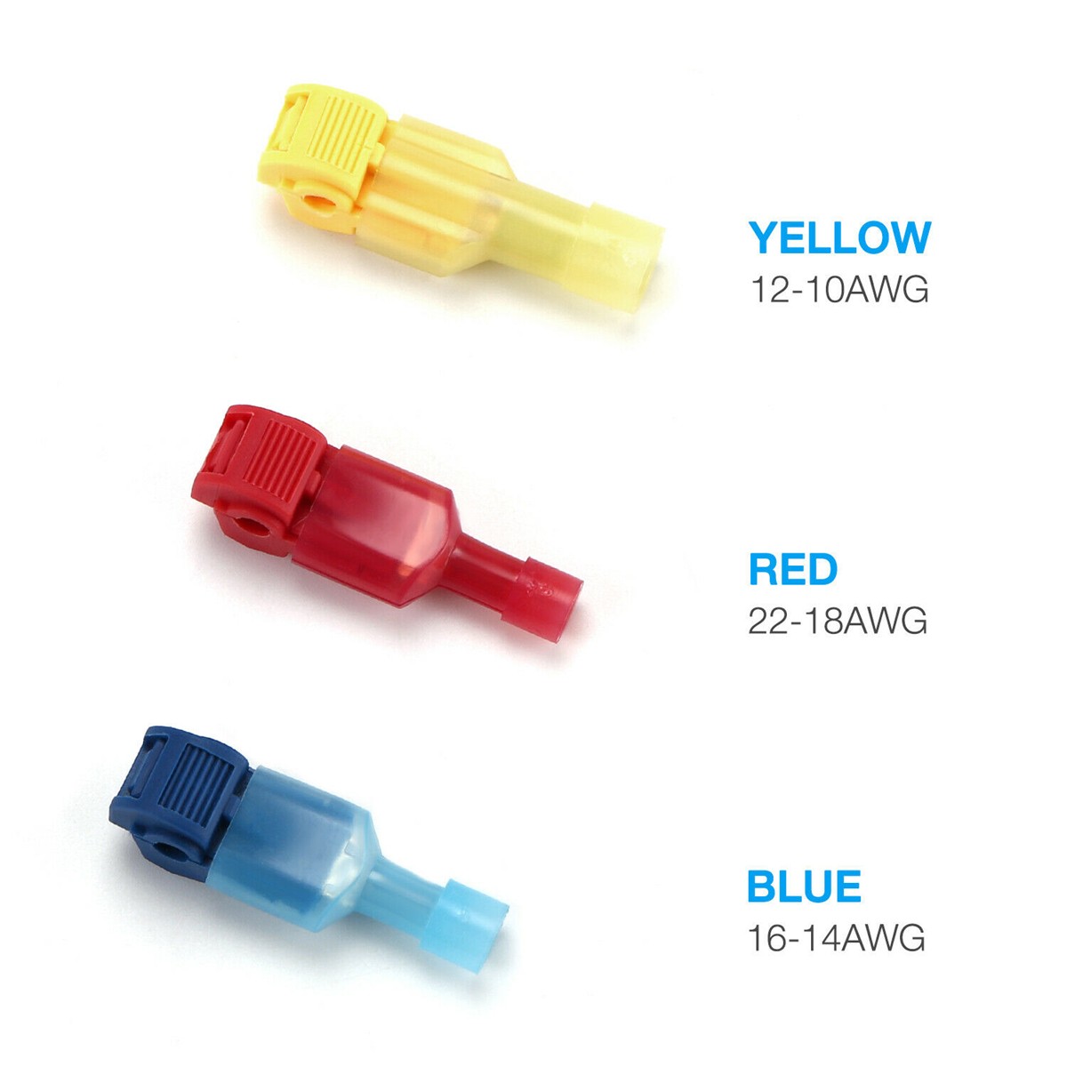 60/480Pcs T-Tap Wire Connector Quick Electrical Snap Splice Lock Crimp Terminals