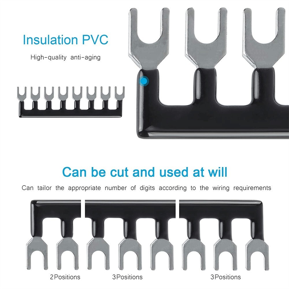 1 Set Dual Row 8 Position Screws Terminal Block 600V 15A Electric Barrier Strip