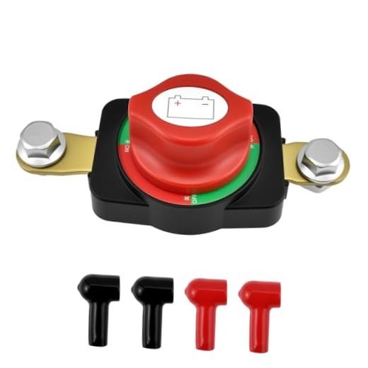 1Pack Side Post Battery Disconnect Switch with Terminal Cover, 12-48V 275A 1Pcs