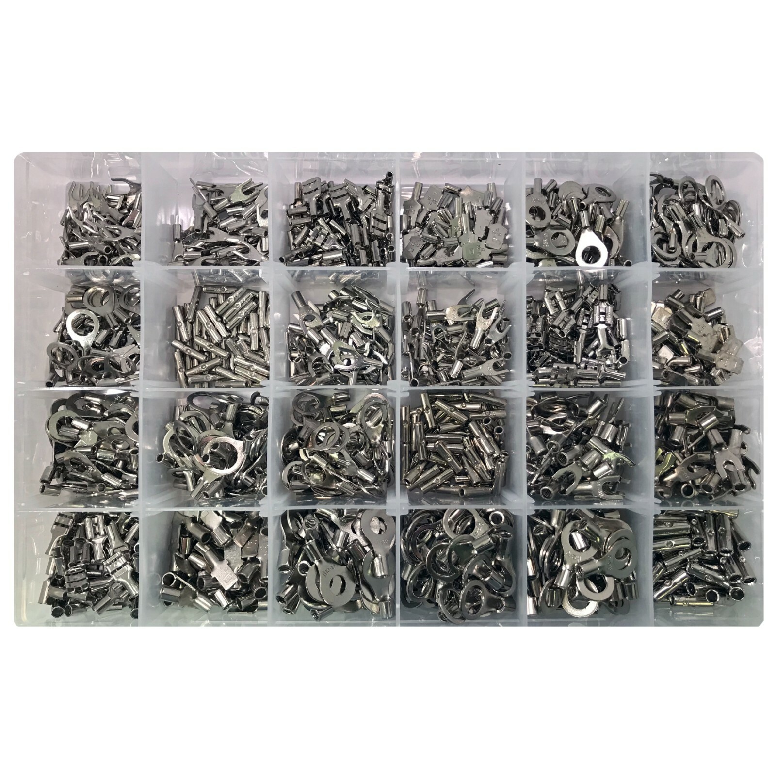 1200 Piece High Temperature Non-Insulated Wire Terminal Connector Assortment Kit
