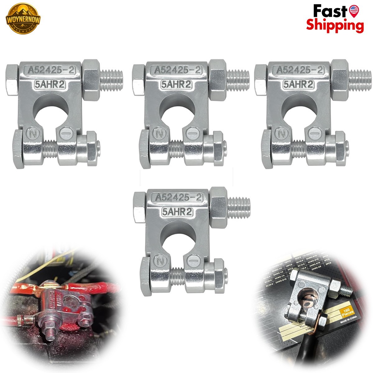 Military Spec Battery Terminals, Heavy Duty Battery Post Terminal, Car Marine RV