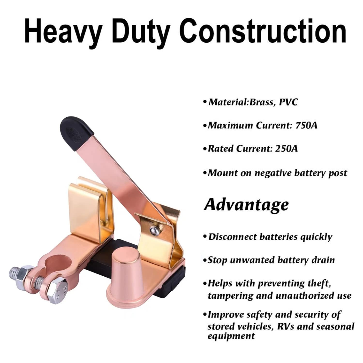 Top Post Knife Blade Master Switch 12V 24V Battery Disconnect Cut Off Shut Off f
