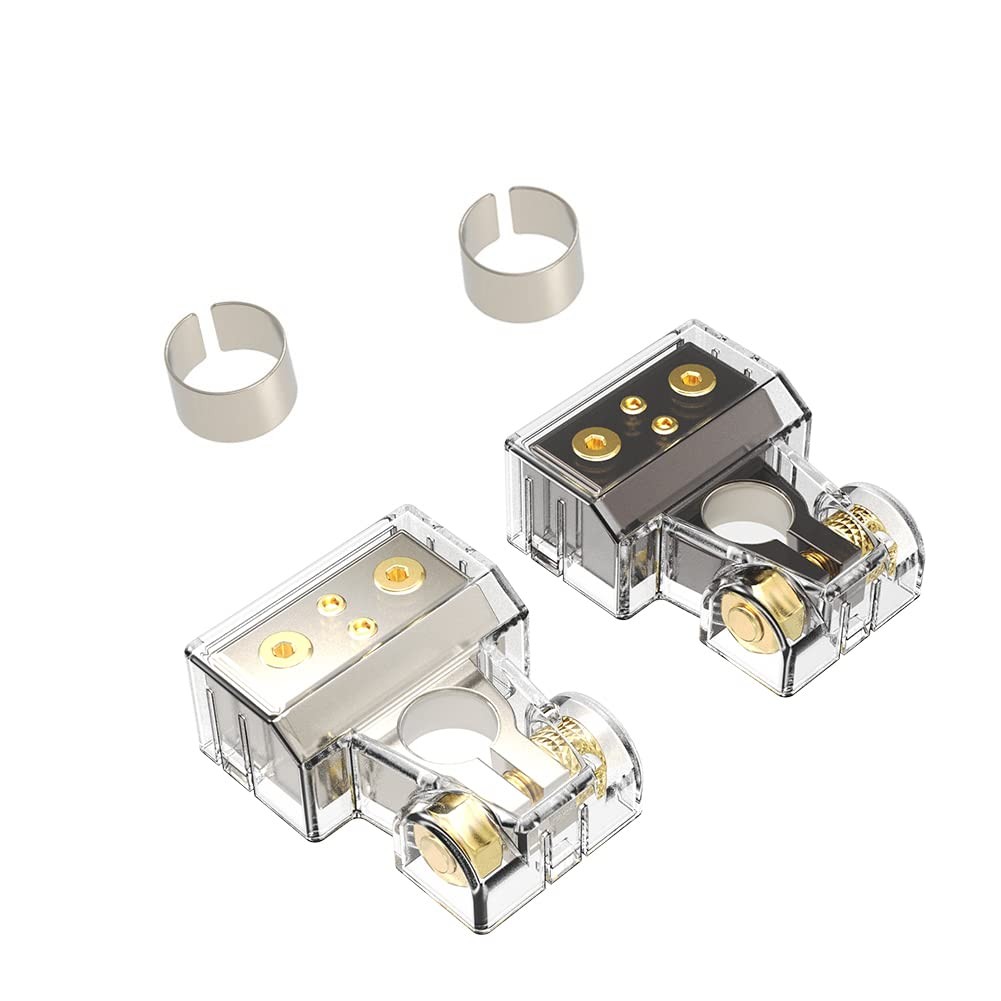 0/4/8/10 Gauge AWG Positive & Negative Car Battery Terminal Connectors with S…
