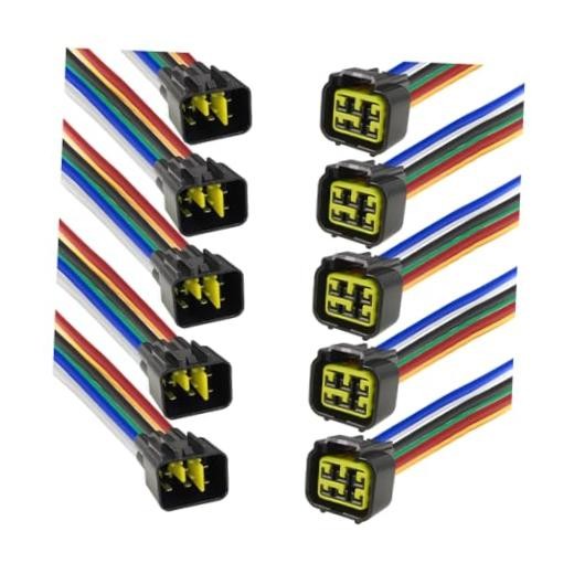 4 Pin Car Waterproof Connector, Vehicle Male and Female Electrical Way 6 Pin