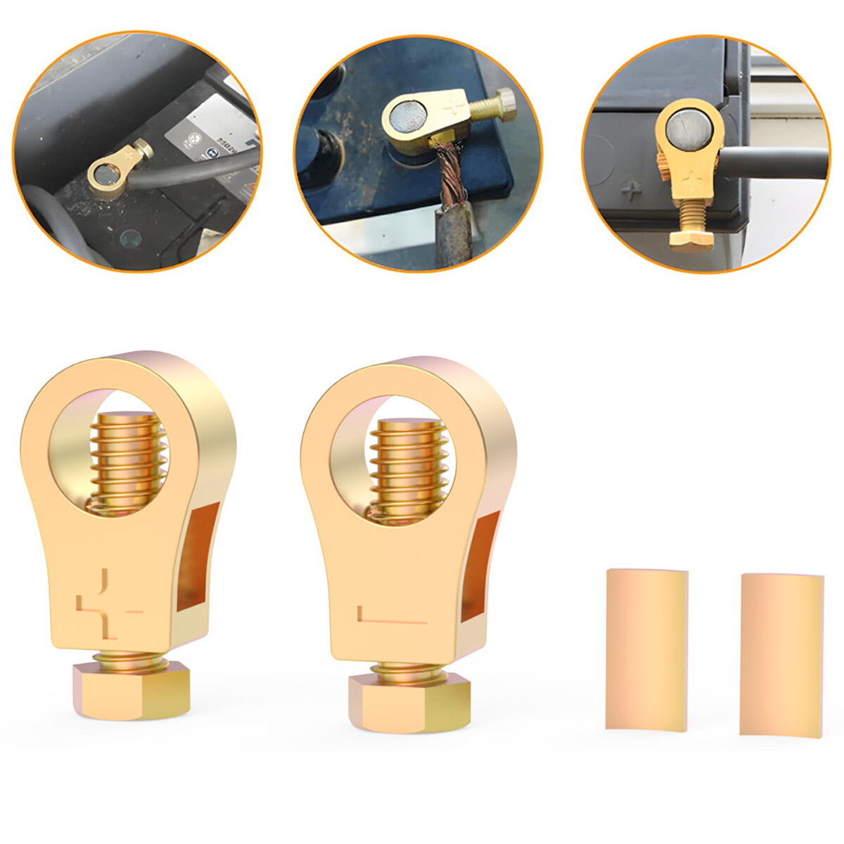 Cable Clamp Battery Clip Car Battery Positive Negative Pure Copper Terminal Wire