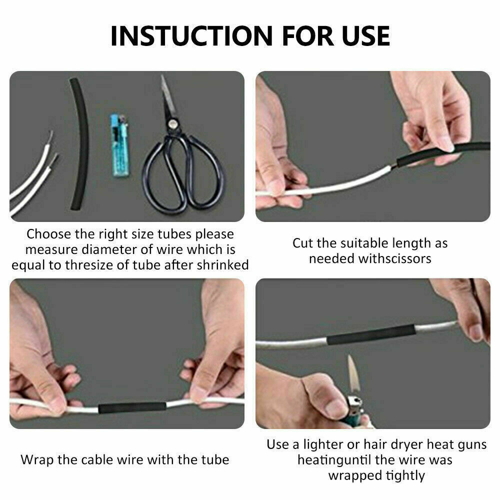 50-500 Solder Sleeve Seal Heat Shrink Butt Wire Connectors Terminals Waterproof