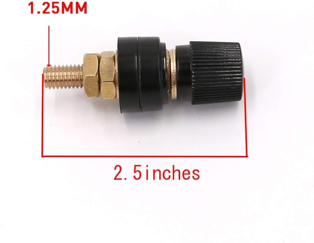 High-Current Battery Terminal Connectors 5/16” M8 – 2 Pieces Set in Red & Black