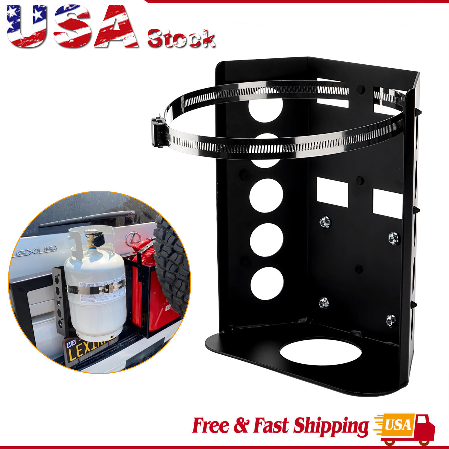 Propane Tank Mount for 10LB Bottle 9 in Diameter Propane Tank Holder Bracket