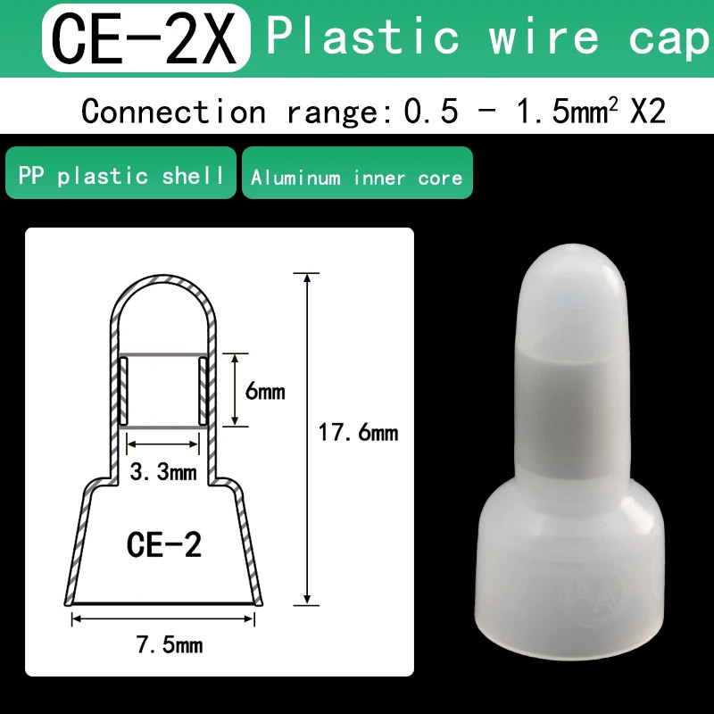 120 Pcs Closed End Crimp Connectors, 22-16/16-14/12-10 Gauge Crimp Cap Kit, Nylo