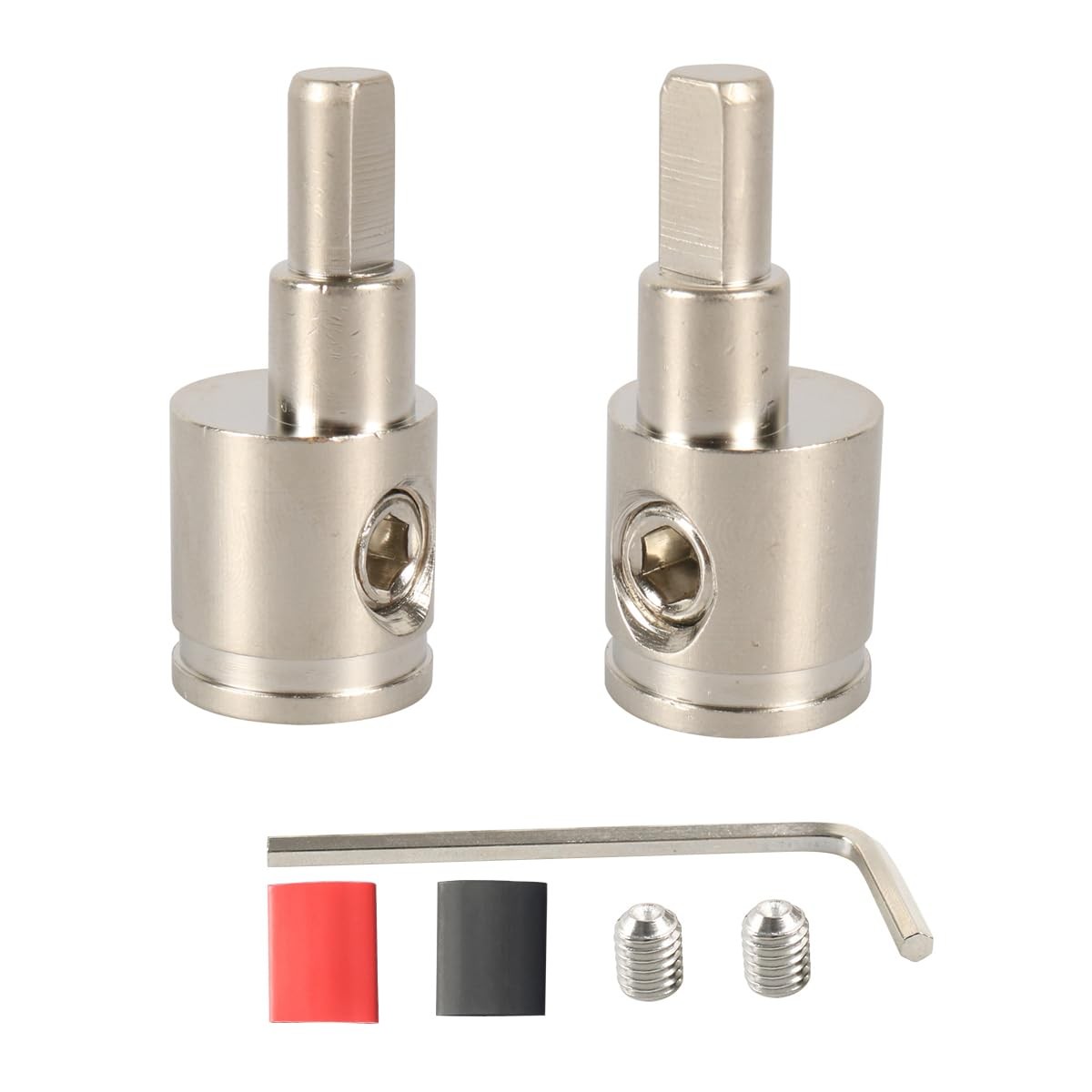 0 Gauge to 4 Gauge Amp Reducer Connectors Brass 2PCS Heat Shrink Car Audio