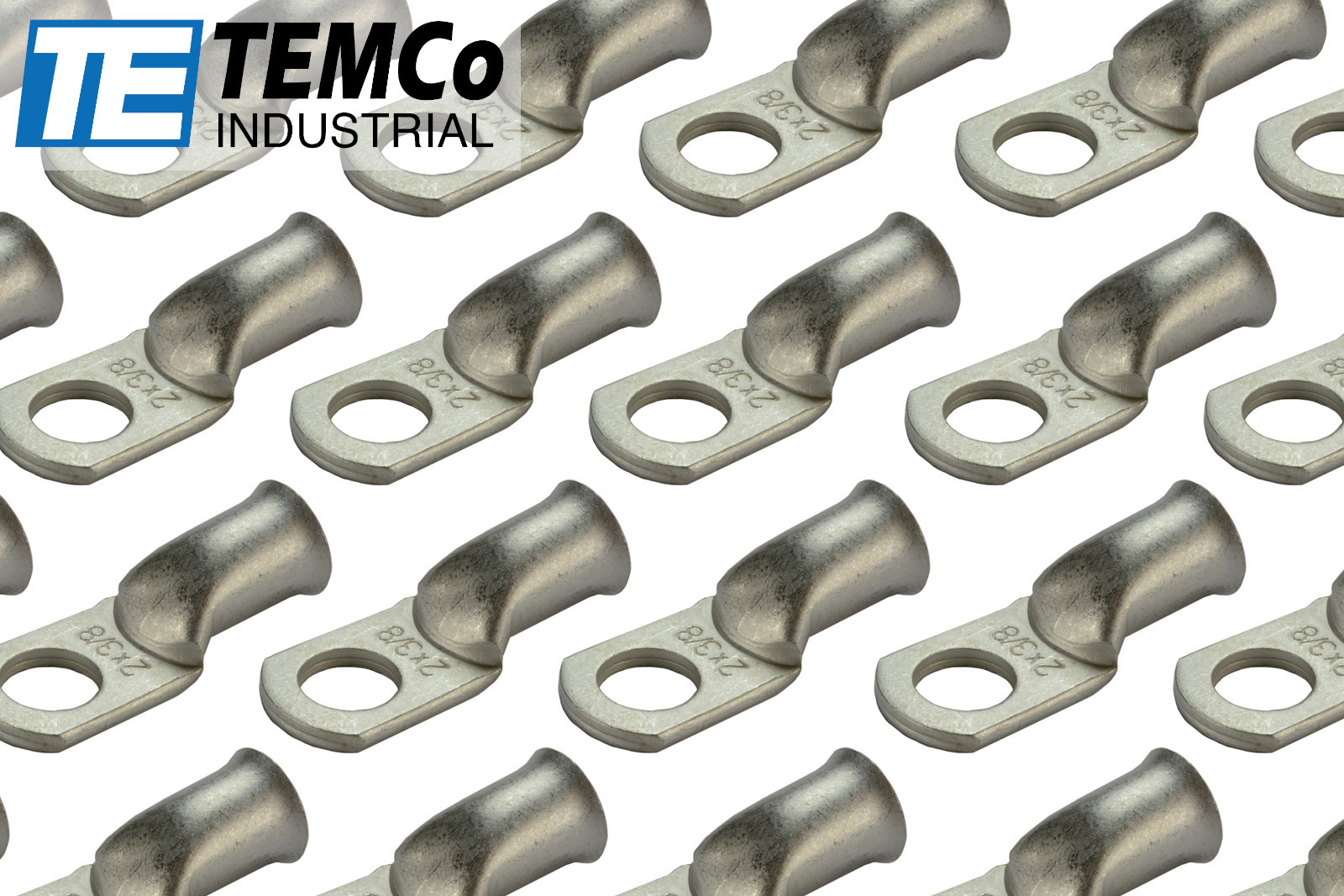 25 Lot 2 AWG 3/8″ Hole Ring Terminal Lug Tin Plated Copper Uninsulated Gauge
