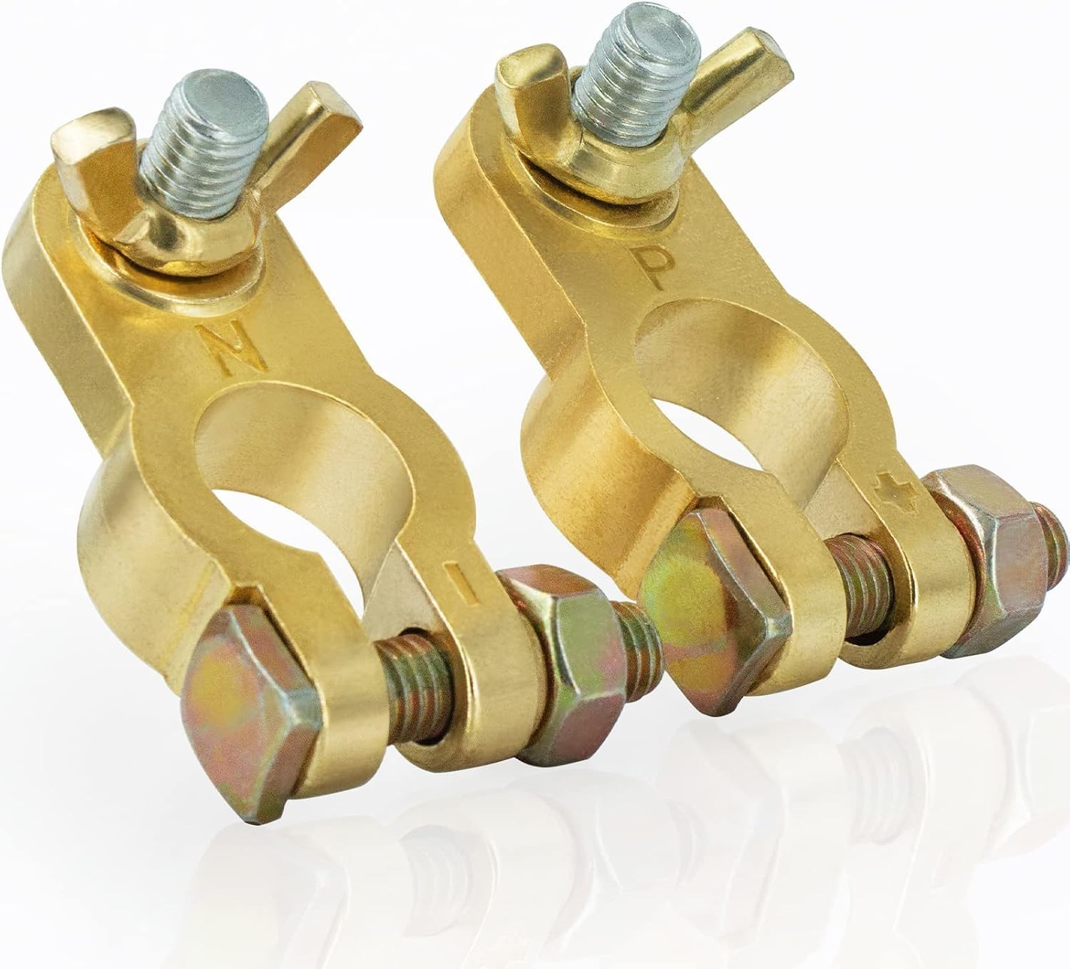 1 Pair Battery Terminal Connectors Top Post Clamp Set Car Truck Marine RV