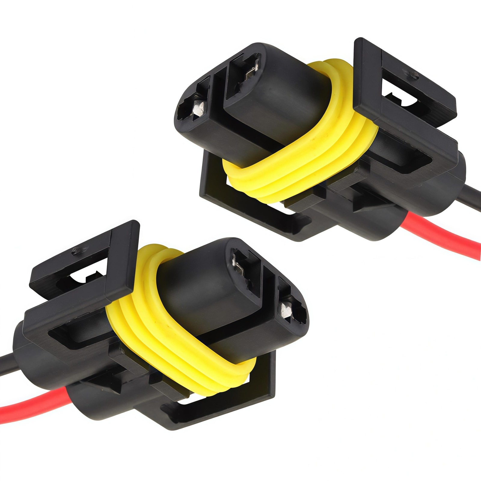 Fiknonk 2 PCS H11 Socket Wire Harness Connectors, Waterproof Fog Light Harnes…