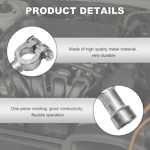 4PCS Car Battery Connectors, Positive and Negative Lead Top Post to Side 2 PCS