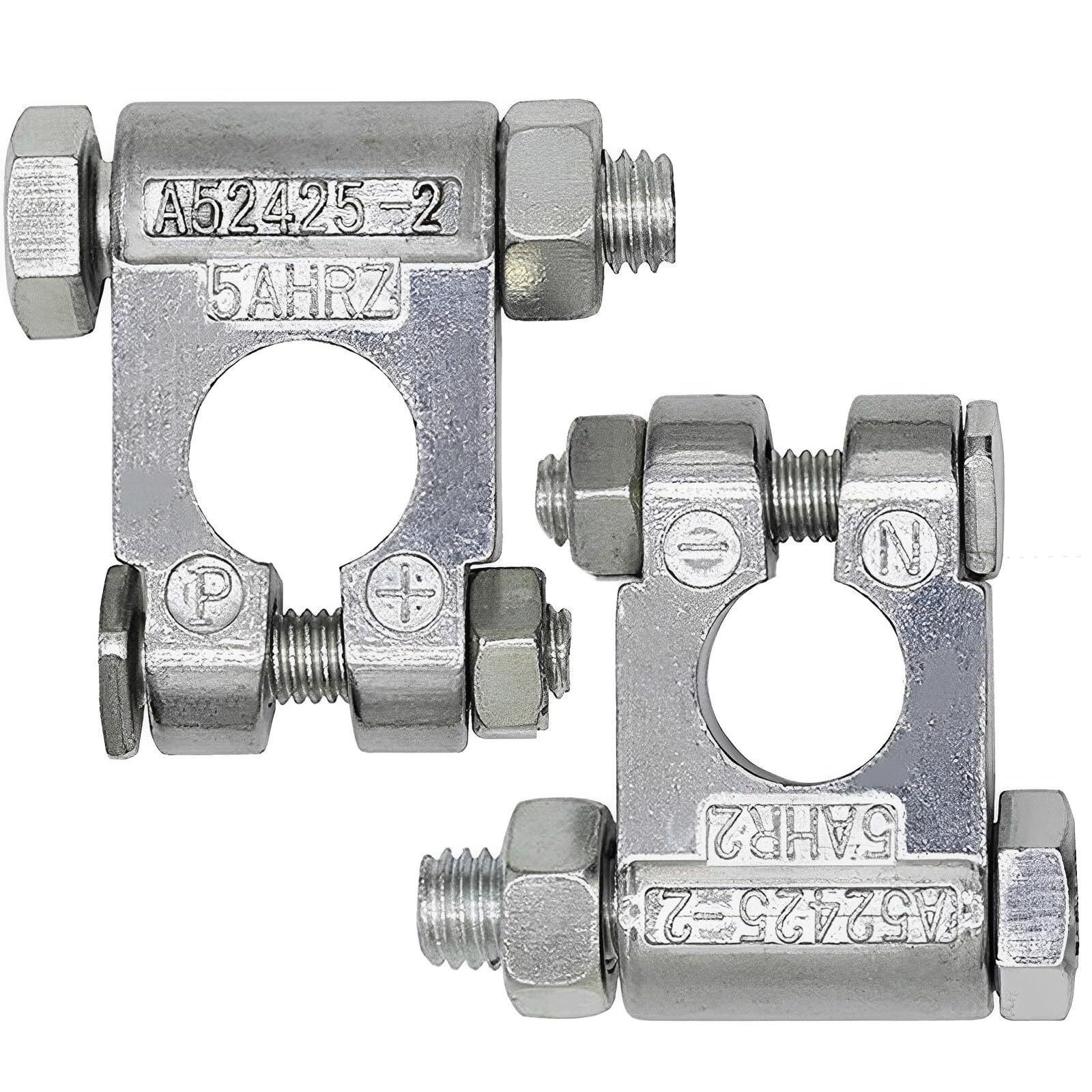 Battery Terminal Connector Heavy Duty Top Post Marine Ends Clamp Set Lead Alloy