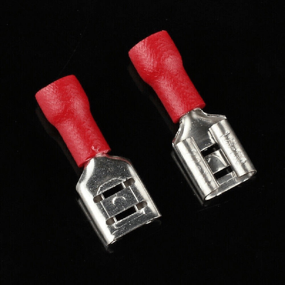 Female Quick Disconnects 6.3mm Spade Terminals Gauge 22-16AWG Wire Connectors US