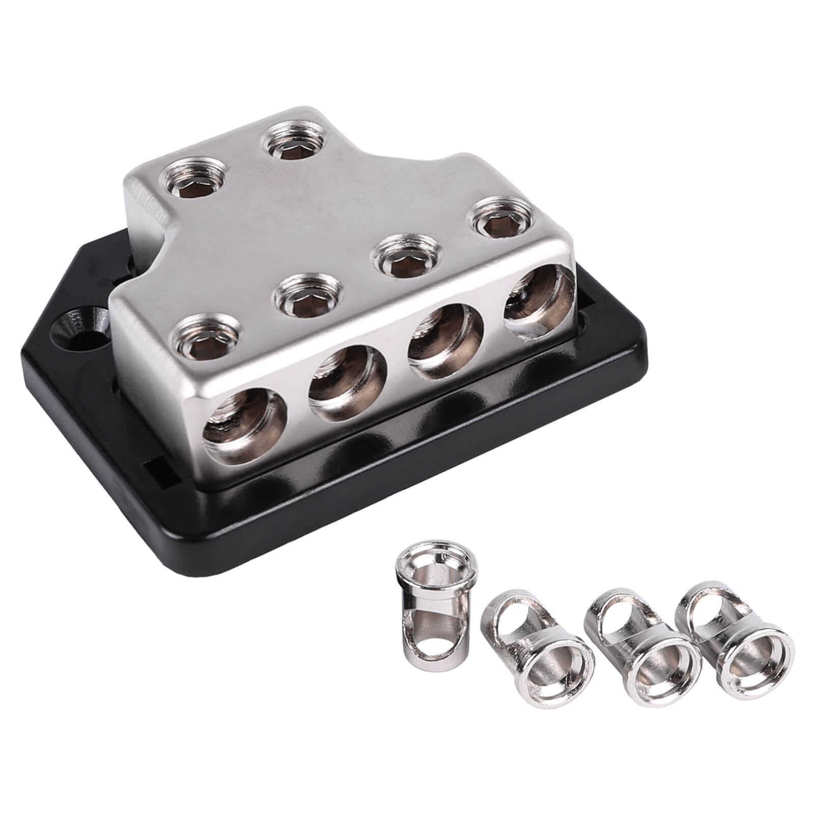 NEW SKAR AUDIO X2 4 GA INPUT TO X4 4/8 GA OUT DISTRIBUTION BLOCK | SK-DIST-BLK5