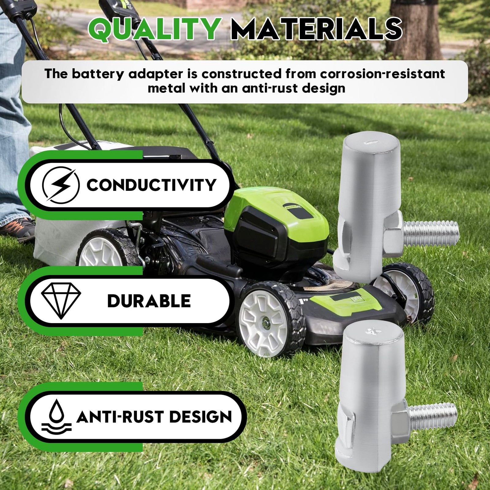 2 Pack Top Post to Side Post Battery Adapter, Universal U1 Flag SAE Converter