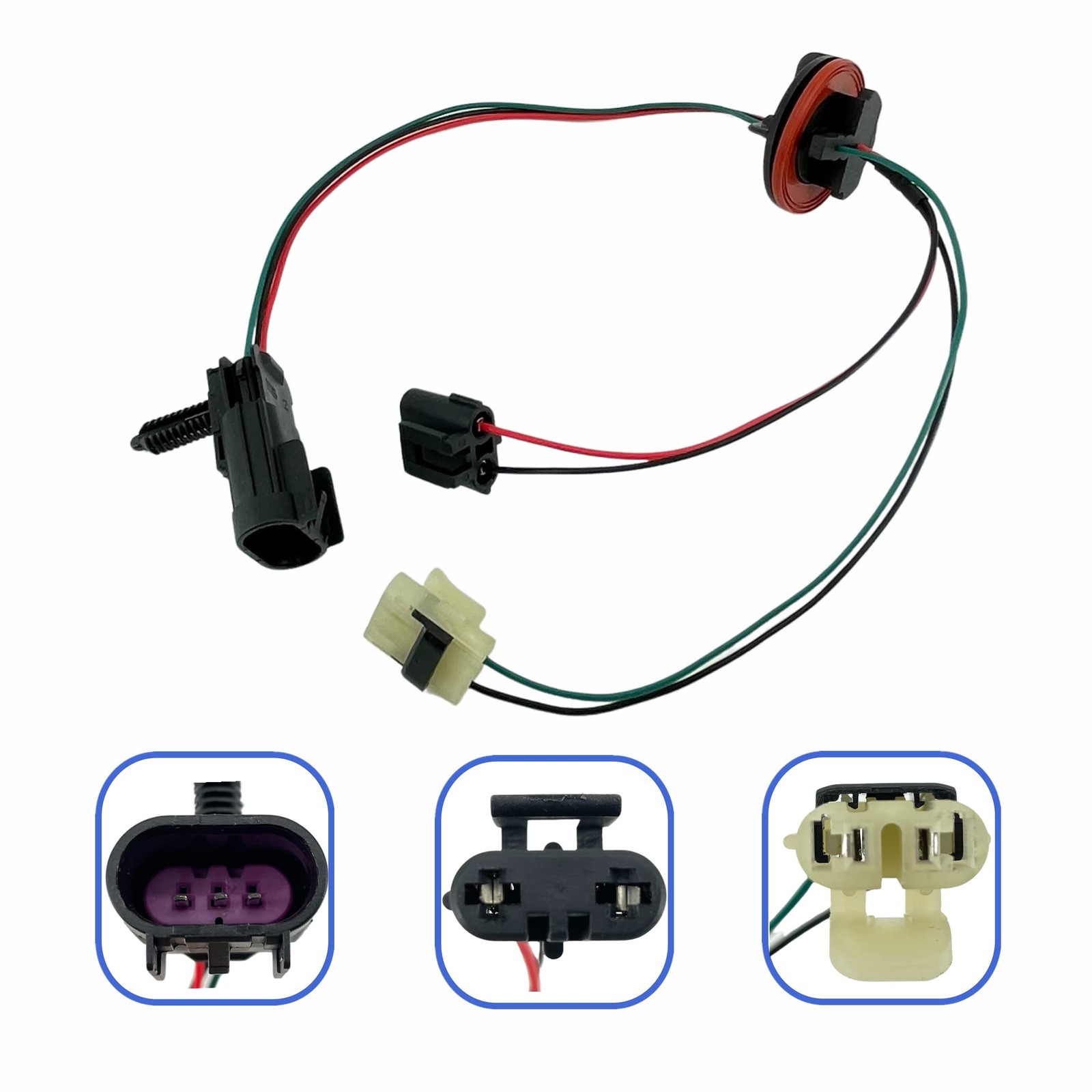 ALTBET 2pcs Headlight Lamp Wiring Harness Compatible with 2009-2018 Black