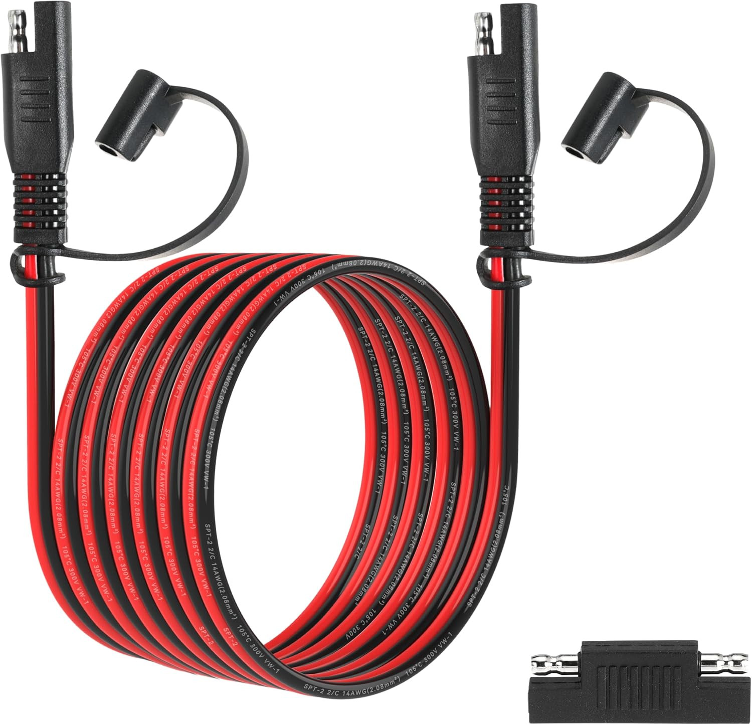 10FT 14AWG SAE Extension Cable, 14 AWG SAE Quick Disconnect Wire Harness 14 Gaug