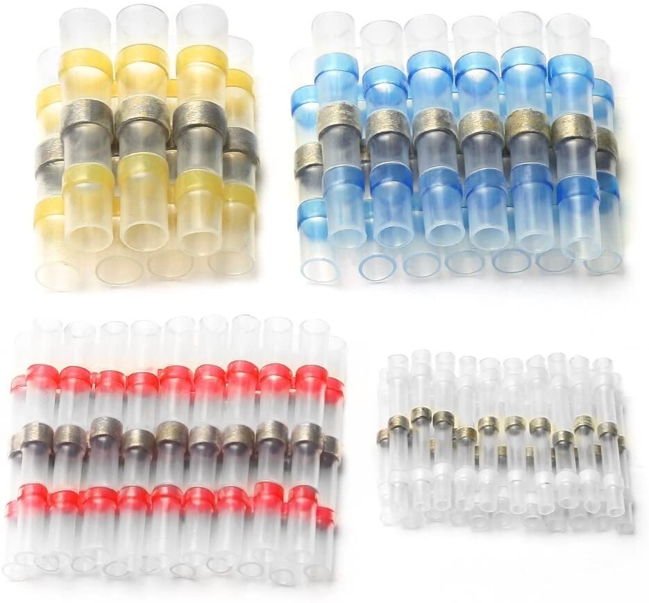 Solder Seal Sleeve Heat Shrink Butt Wire Connectors Terminals Waterproof lot