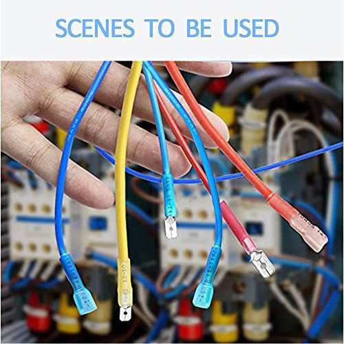 400pcs Heat Shrink Spade Connectors Electrical Spade Terminal Wire Connectors
