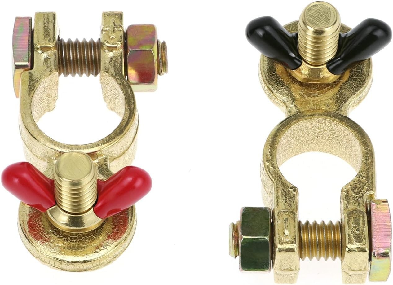 Brass Marine Grade Battery Terminal Top Post, 2 Pairs Battery Terminal Connector