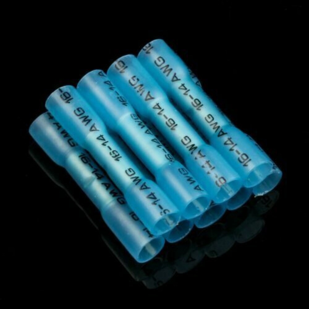 200PCS 22-10AWG Heat Shrink Butt Seal Terminals Electrical Wire Crimp Connectors