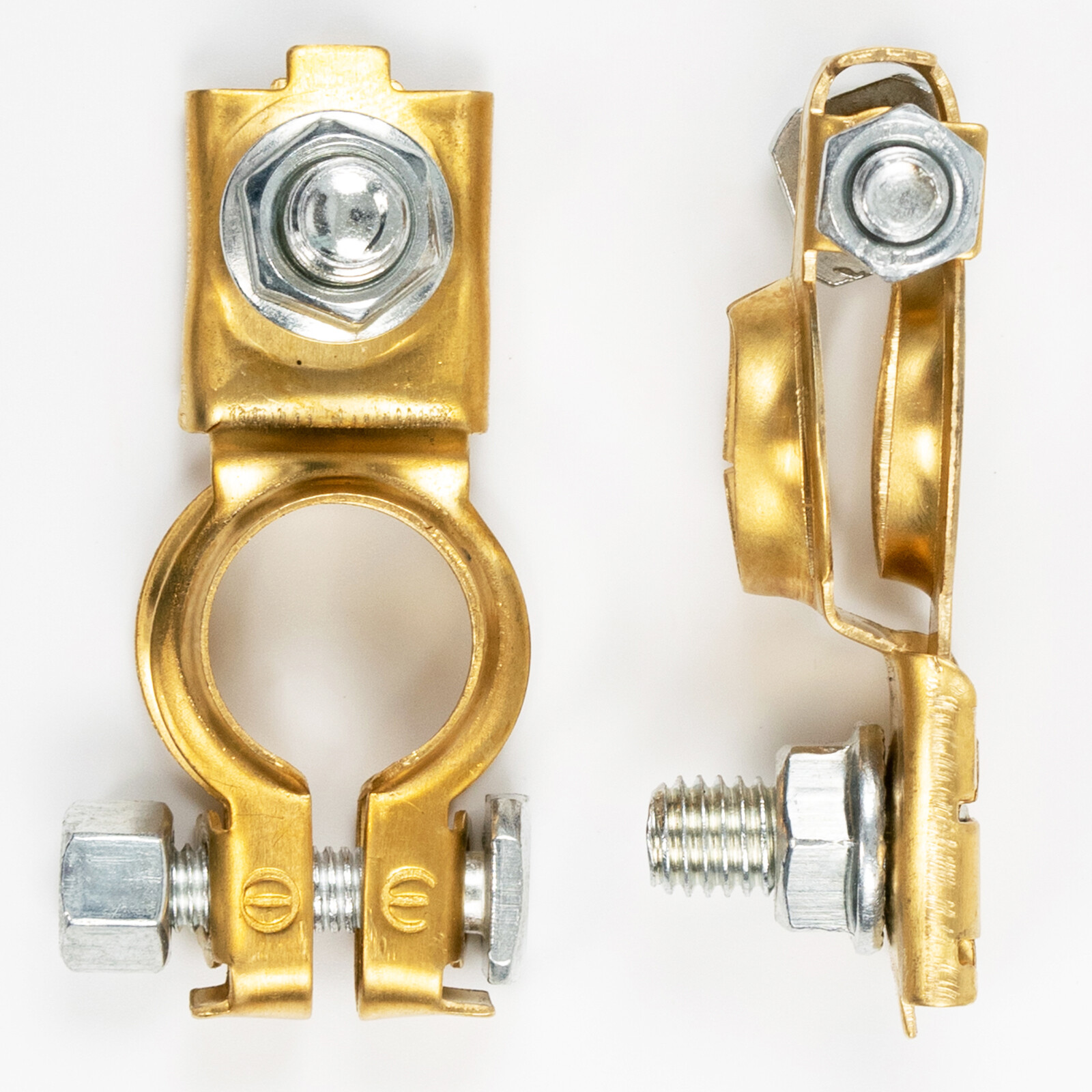 Pair Car Battery Terminal Connector Positive-Negative Post Heavy Duty Clamp Clip