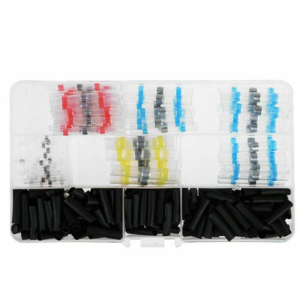 400PCS Waterproof Solder Seal Heat Shrink Wire Butt Terminal Connectors Kit Set