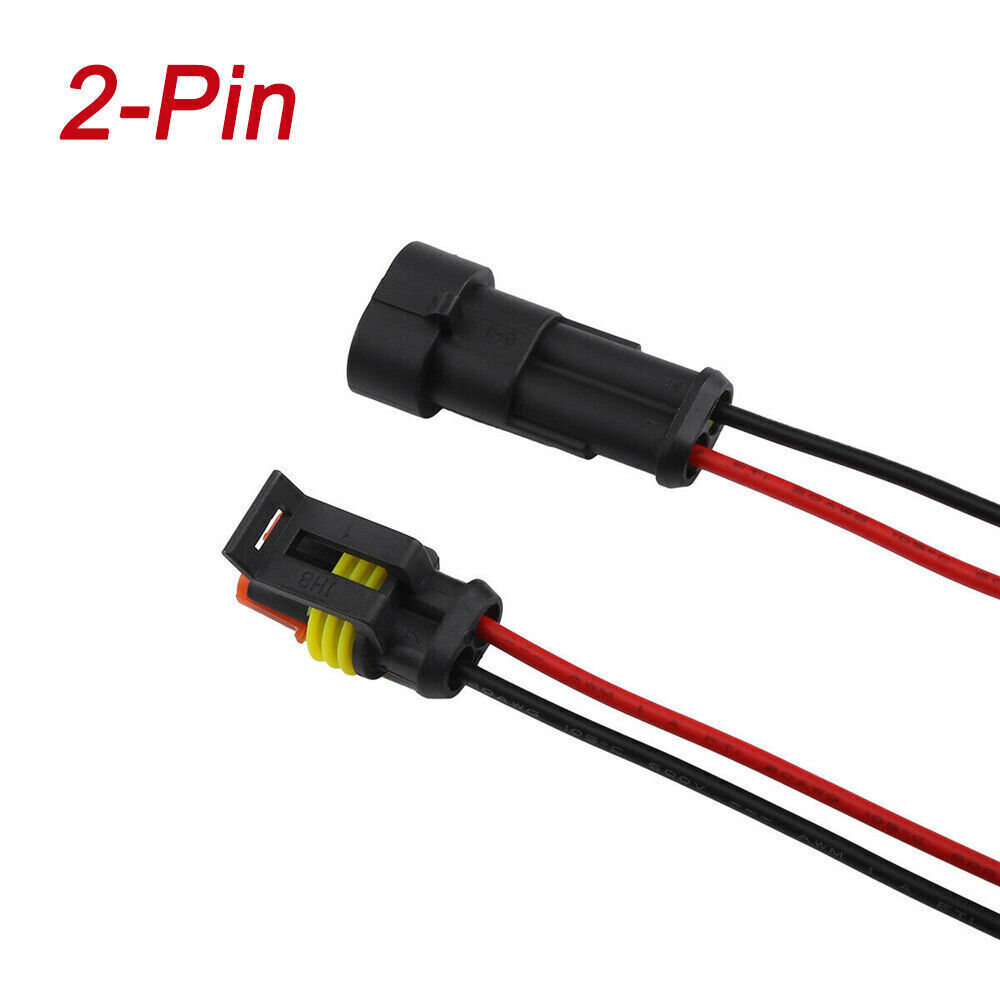 2/4 Sets Way Car Waterproof Male Female Electrical Wire Connector Plug 18AWG