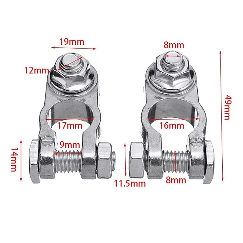 Car Battery Terminals Connectors Clamps Top Post Battery Terminal Protector Set