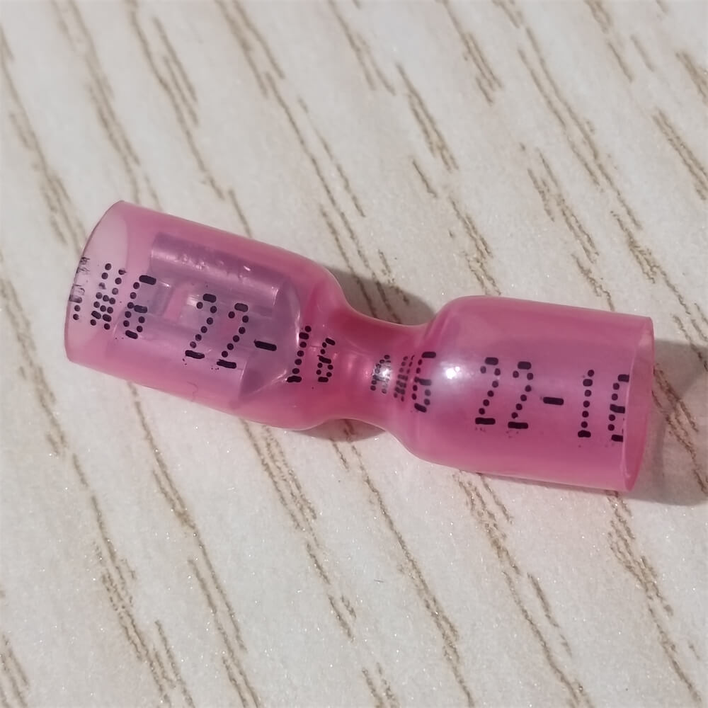500PCS Red Heat Shrink Marine Grade Female Spade Crimp Connectors Terminals