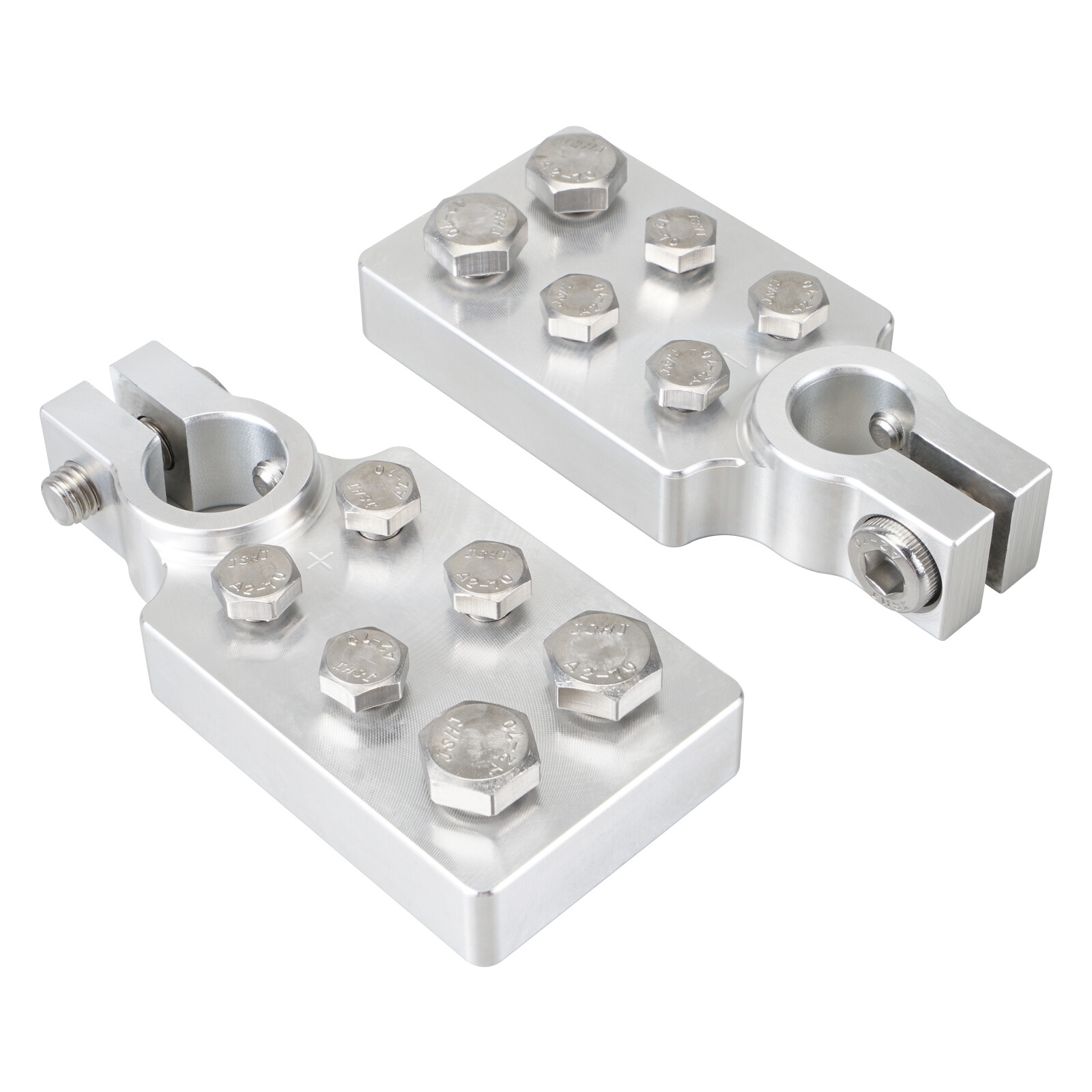 Pair of 6 Spot Car Audio For SAE Top Post Flat Lug Style Battery Terminal
