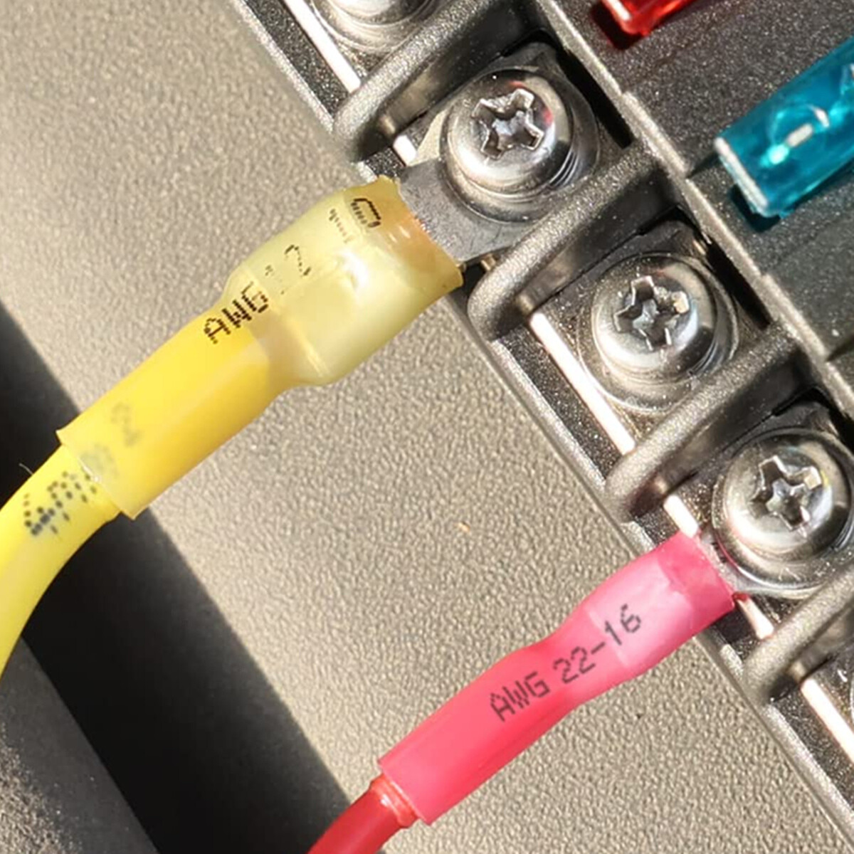 50/200x Heat Shrink Ring Terminals Crimp Eyelet Wire Connector Waterproof Marine