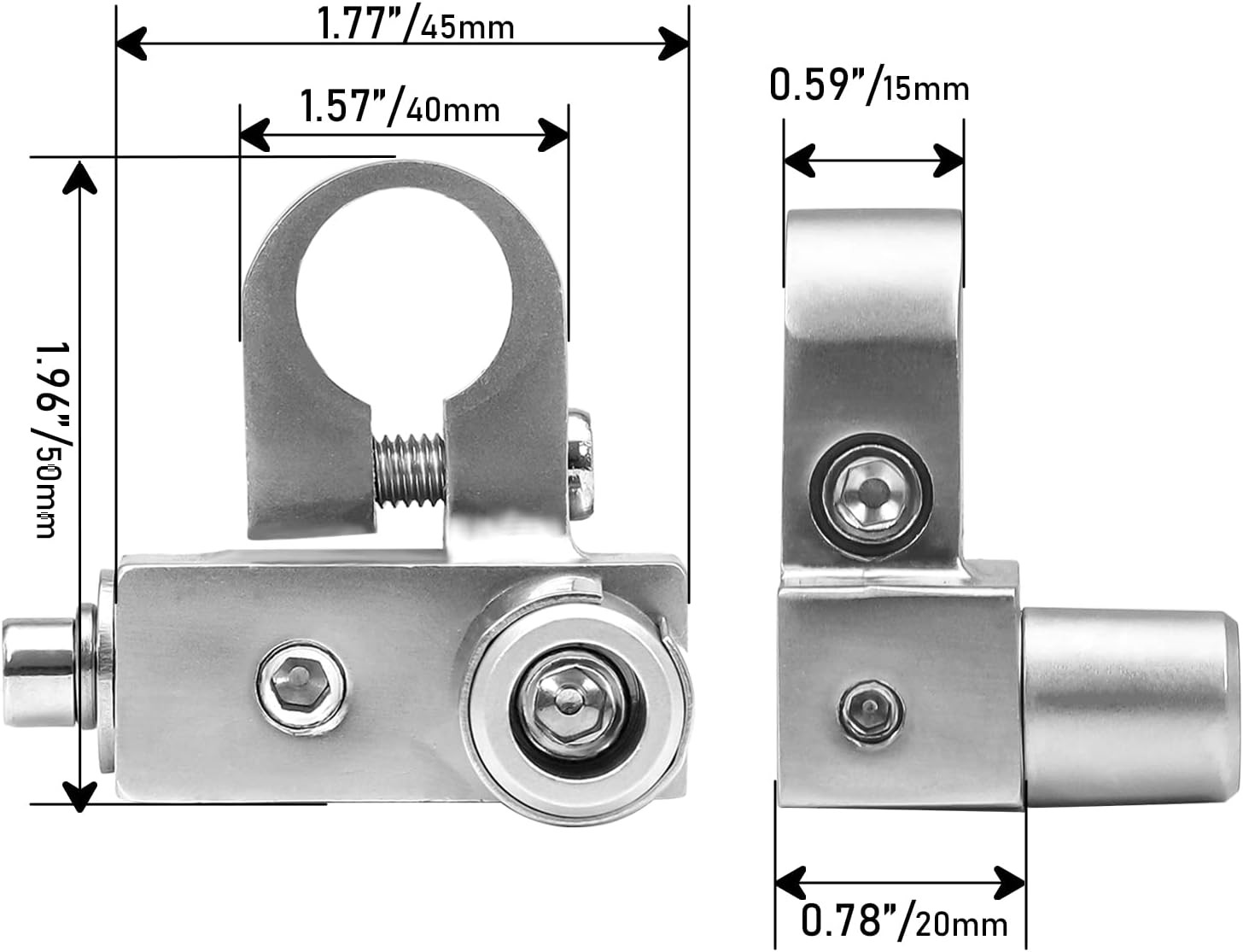 BTO Solid Brass Positive Negative Battery Terminals with Adaptor Collars, 1X0/2/