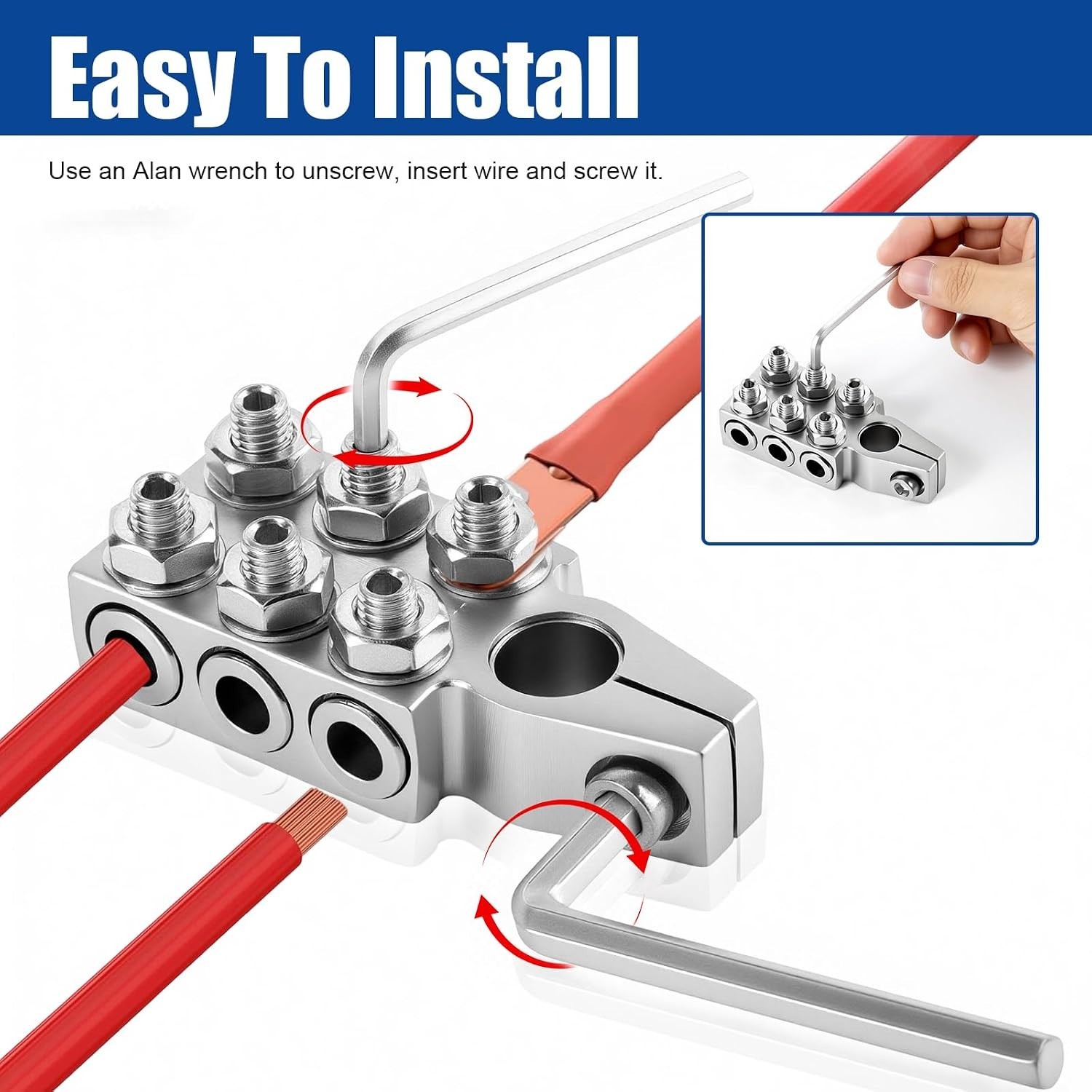 Battery Terminal Connectors, 8AWG up to 4/0XL AWG Gauge, 12Way | Terminal Cla…