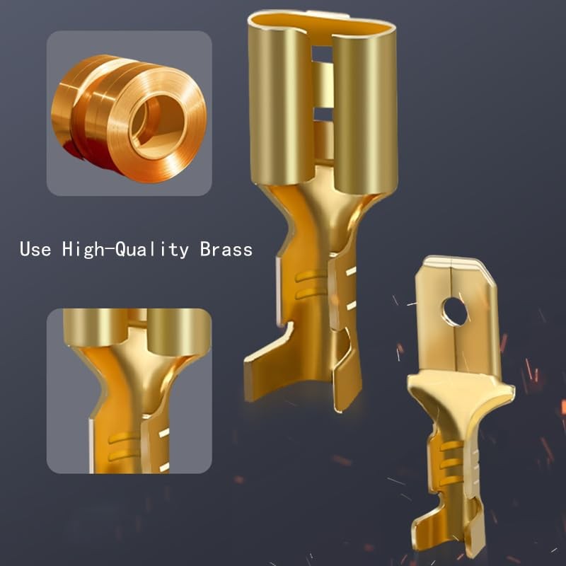 1050 PCS 2.8/4.8/6.3mm Crimp Terminals Insulated Male and Female Wire