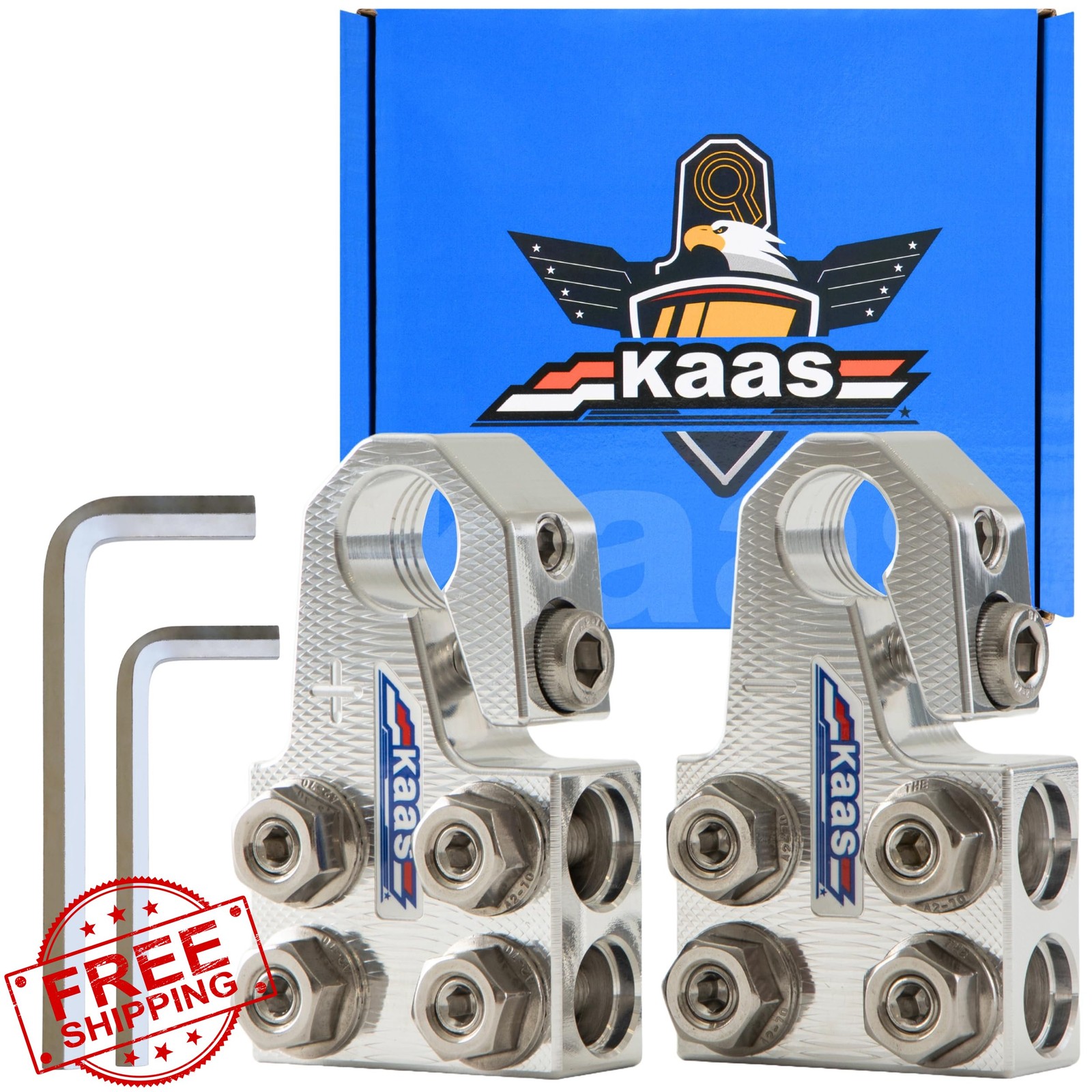 Kaas 8-Way Lead Acid Battery Terminal Connector SAE/DIN/EN Top Post 4/0 AWG