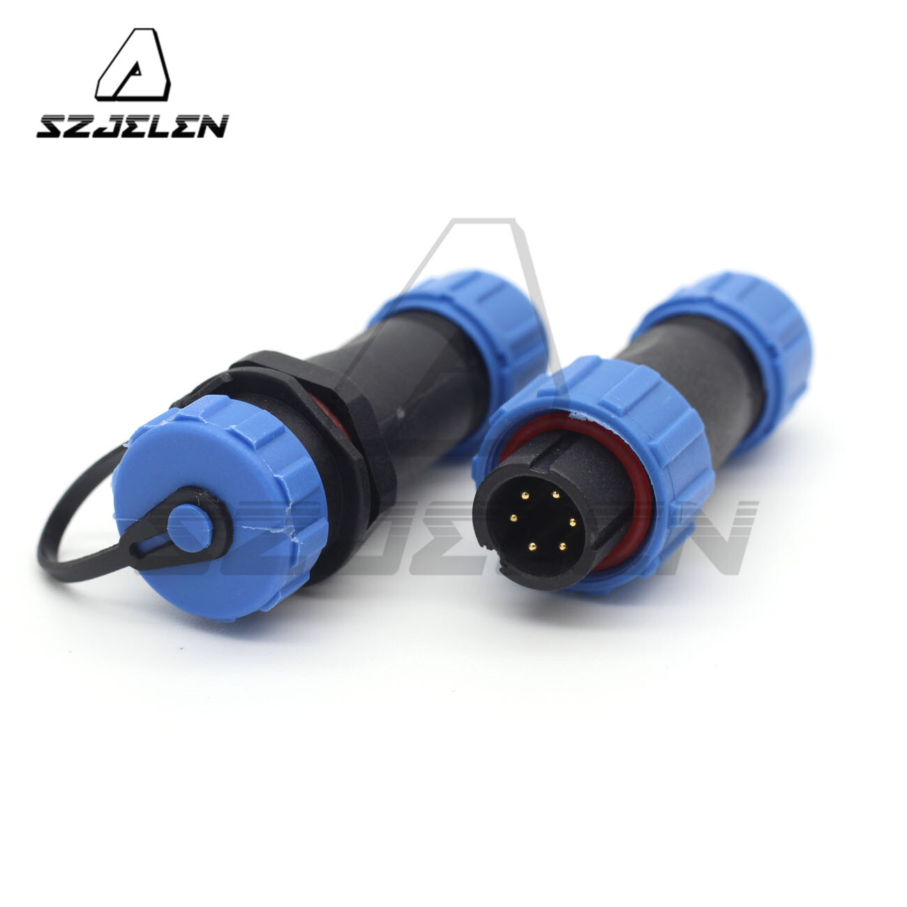 SP13 13mm 6Pin Waterproof Plug and Socket IP67,LED Light Power Cable Connector