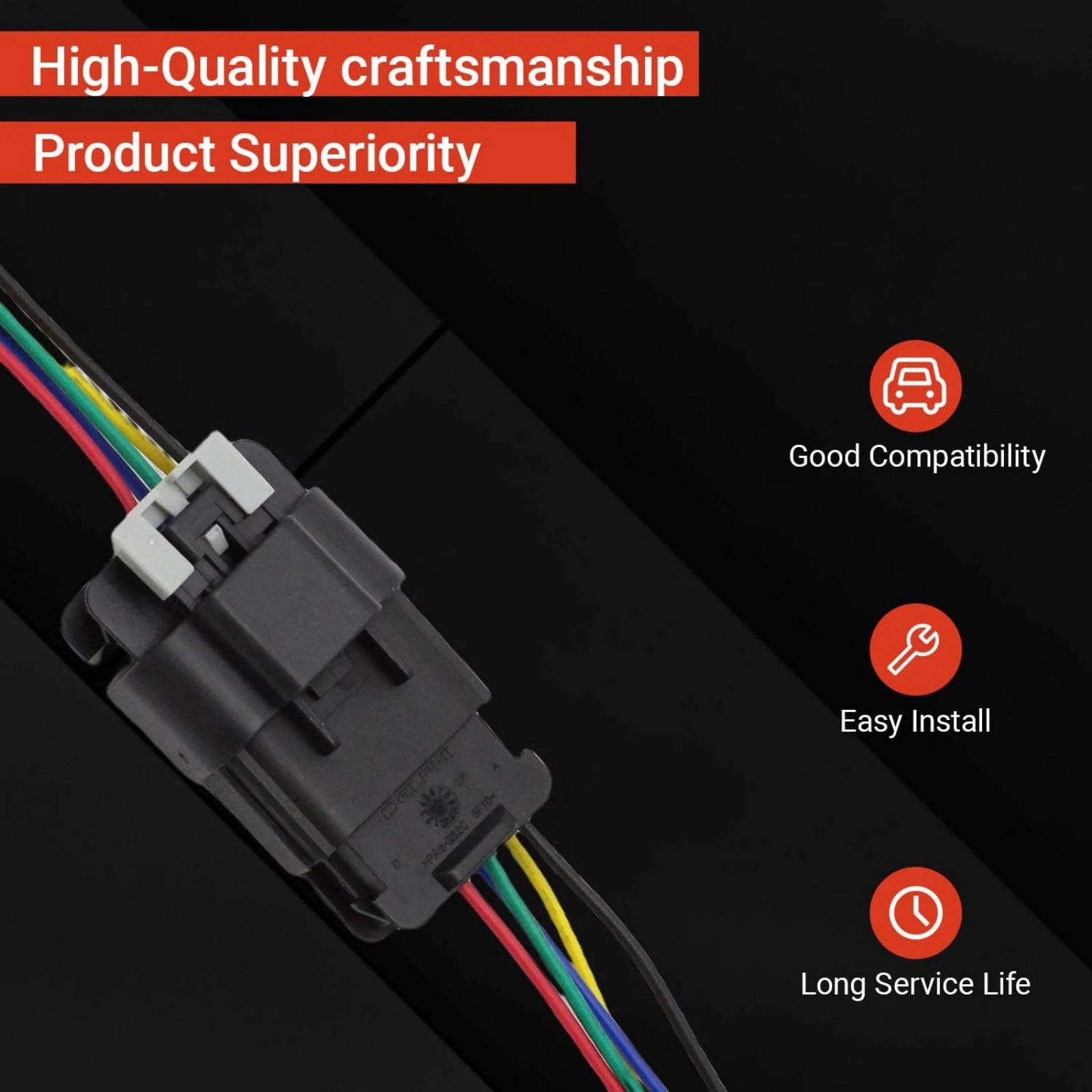 1PCS New Male & Female Headlight Connector Plug Harness Pigtail For Chevy 14-16