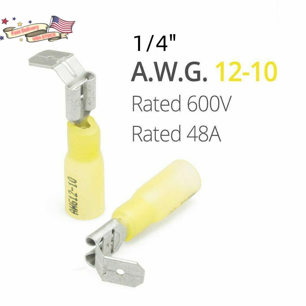 140PCS 3 Way Wire Connectors Heat Shrink Piggyback Spade Terminals kit 22-10A WG
