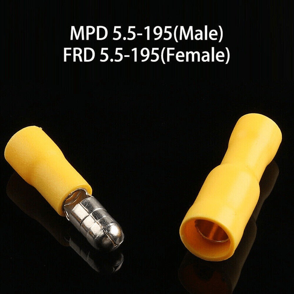 100-800pcs Insulated Male Female Bullet Connectors 22-10AWG Wire Crimp Terminals