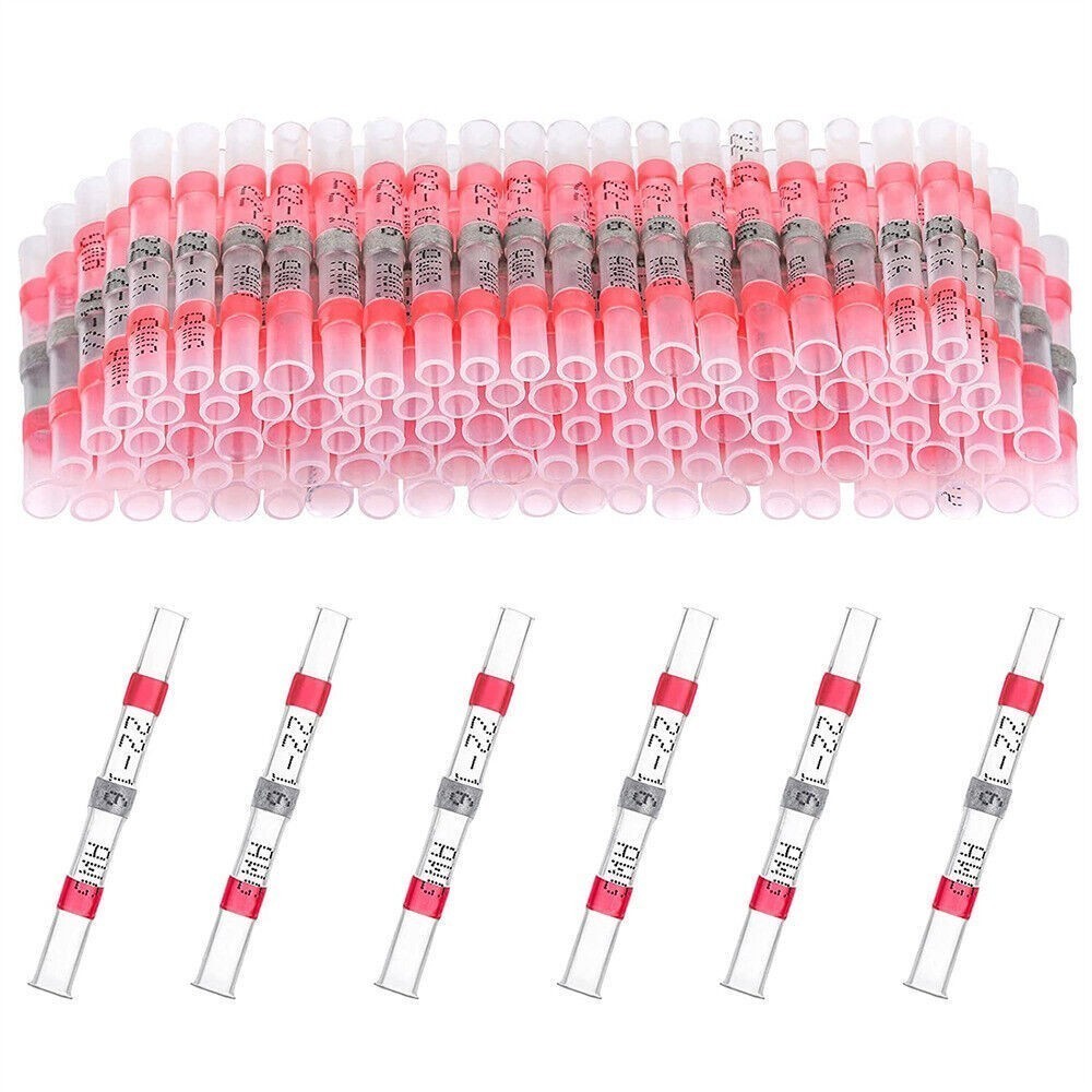 50-200Pcs New Solder Seal Sleeve Heat Shrink Wire Butt Connector Splice Terminal