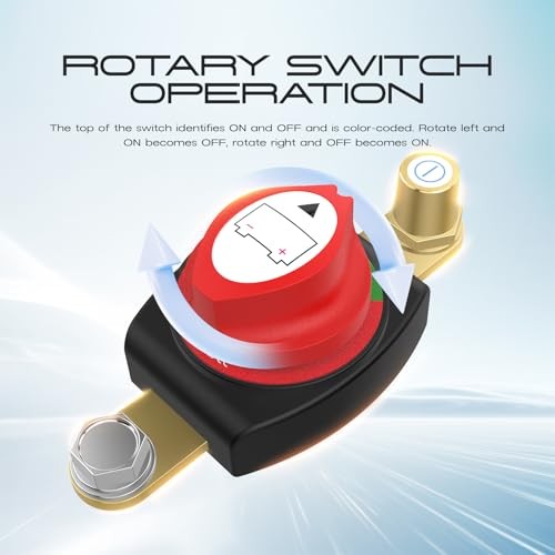 Side Post Battery Disconnect Switch, Battery Cut Off Side Post Adapter 275A