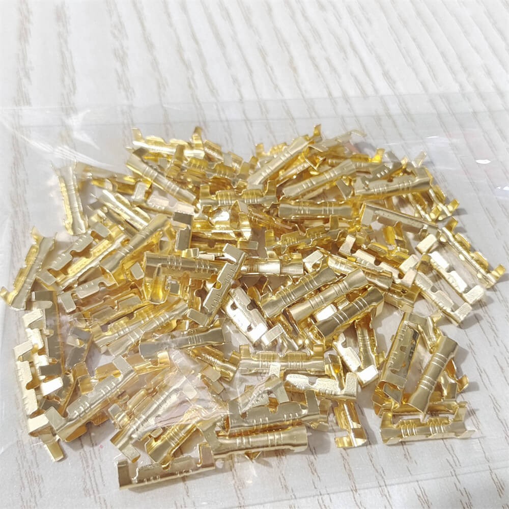 200x U Shape Copper Ring Terminals Non-Insulated Spade Butt Wire Connectors US