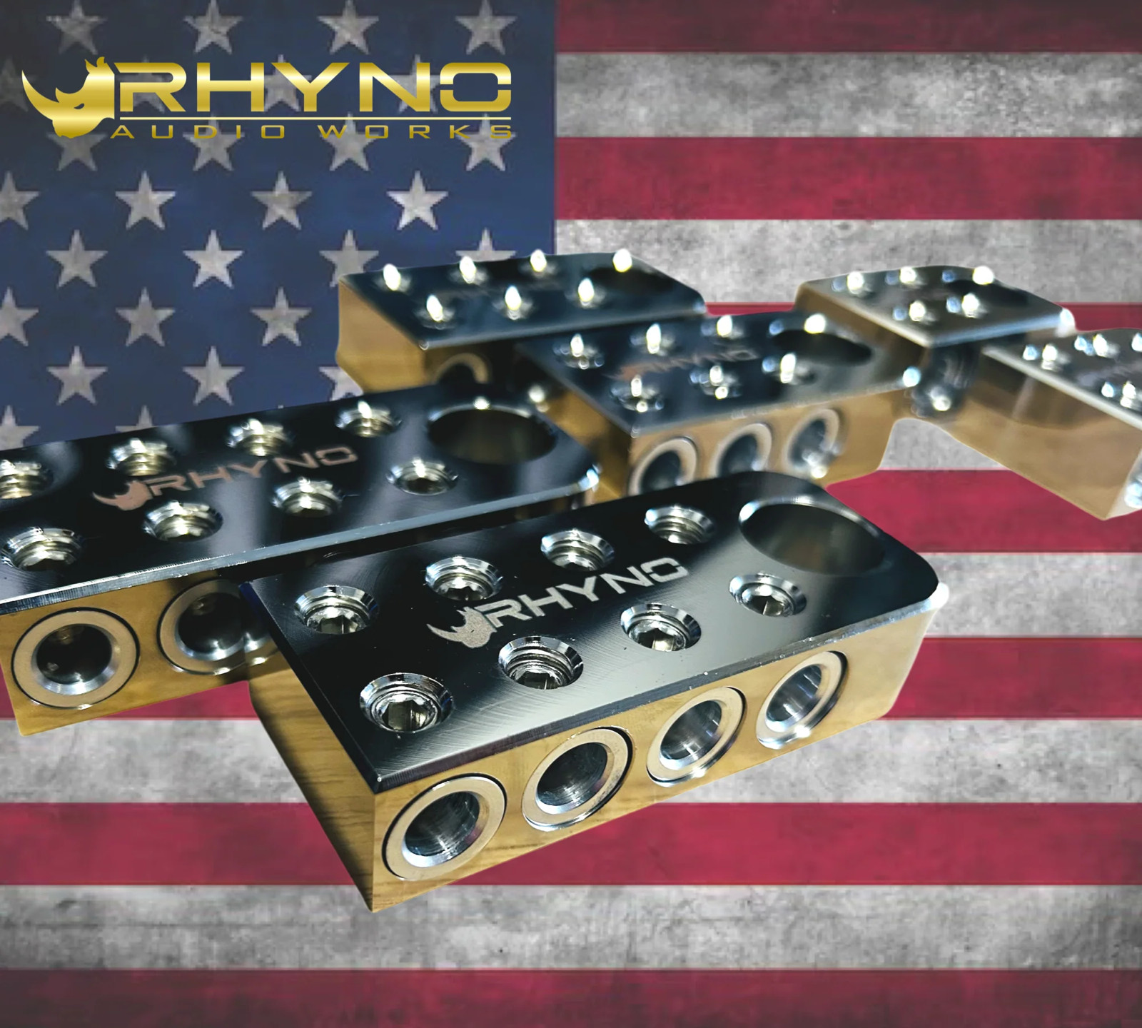 RHYNO 1/0 GAUGE SLIM STYLE BOLT DOWN BATTERY TERMINALS (PAIR)