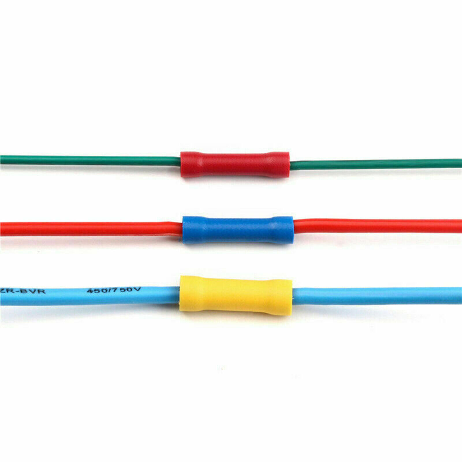 22-10 Gauge AWG Wire Butt Connectors Vinyl Car Radio Terminals 50/100/300PCS