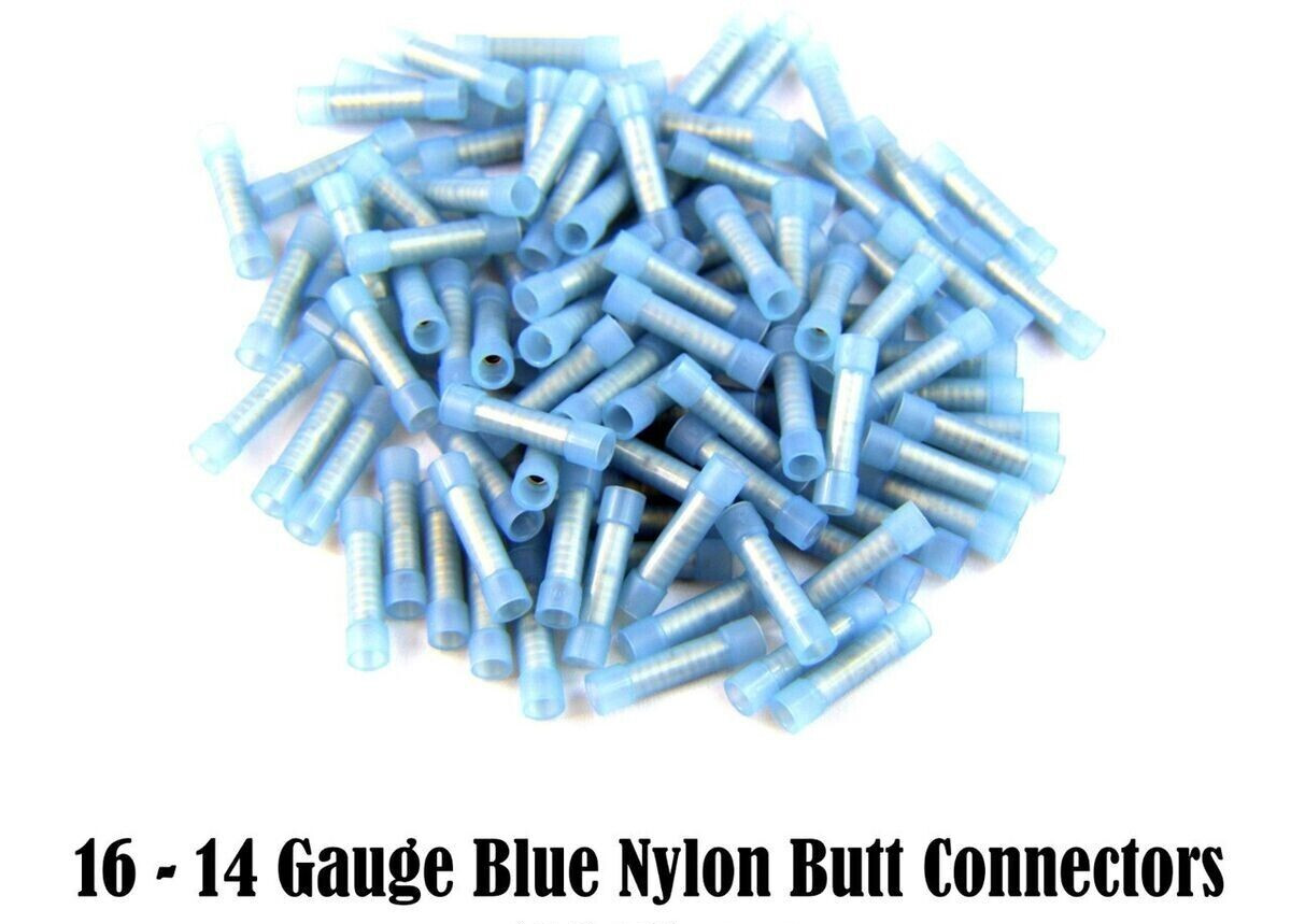INSTALL BAY BNBC-1 / Blue Nylon Butt Connectors 16-14 Gauge – Package of 1000