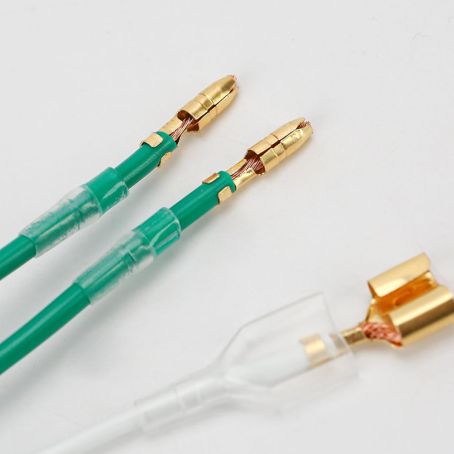 50 Sets 2 to 1 Wire Connectors Bullet Spade Crimp Terminals Heat Shrink